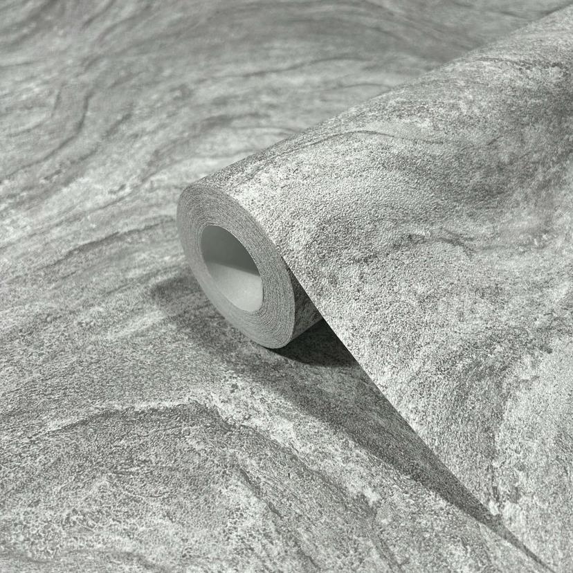 non-woven marmor tapet med steneffekt grå marmor look