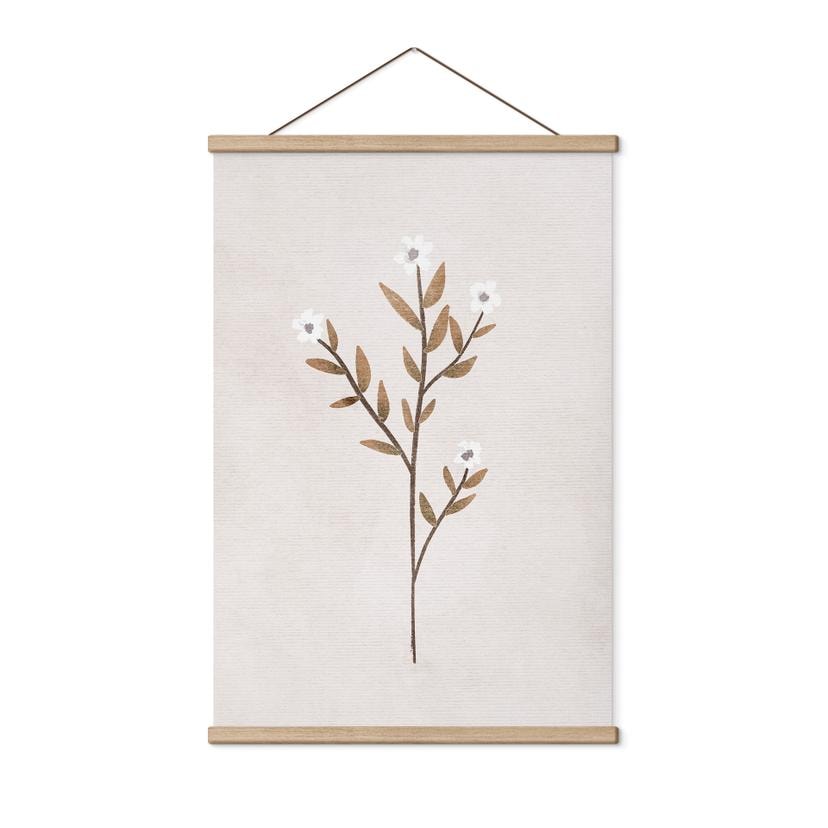 Tekstil plakat Blomster illustration - Forget-me-not - Goed Blauw