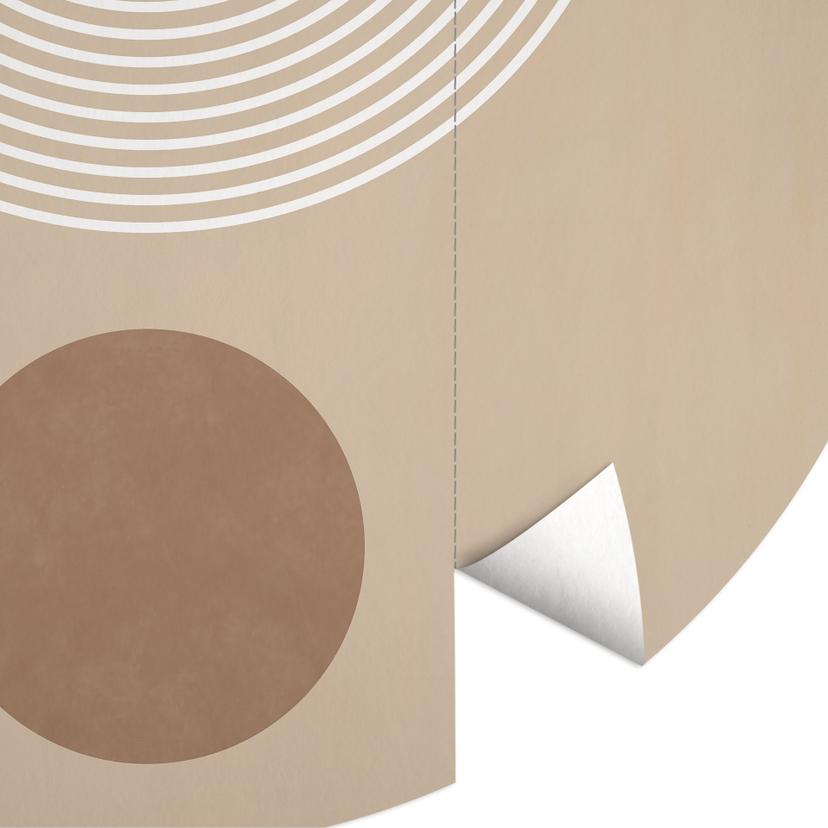 Abstrakt geometri i balans Fototapet - Ristova - Rund - non-woven tapet/självhäftande non-woven tape