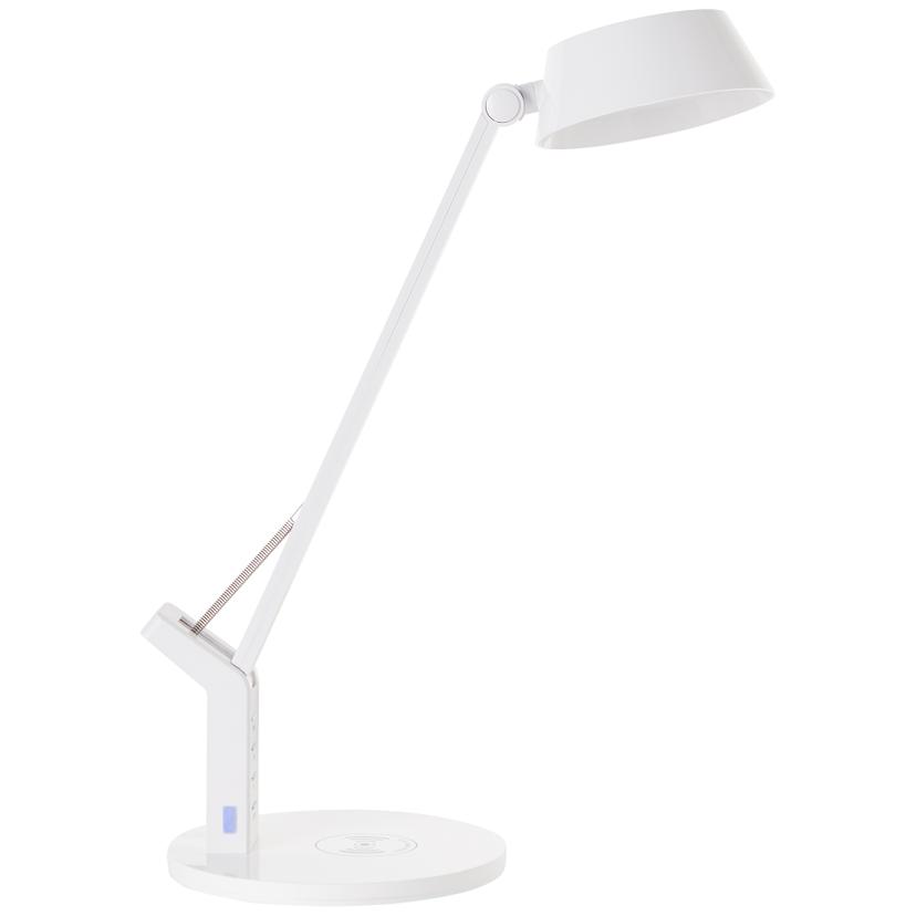 Tischleuchte Julius, weiß, 52 x 17,1 cm, Innenleuchte mit Wireless-Charging-Funktion
