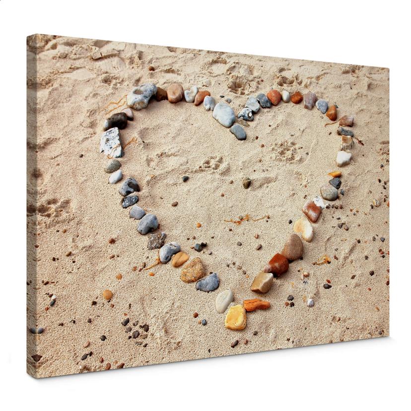 Tableau sur toile Amour sur la plage