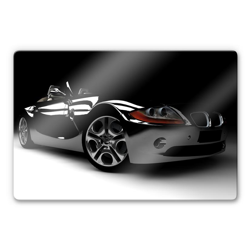 Tableau en verre - Black Car