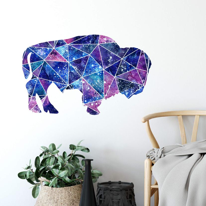 Muursticker Polygoon Bizon