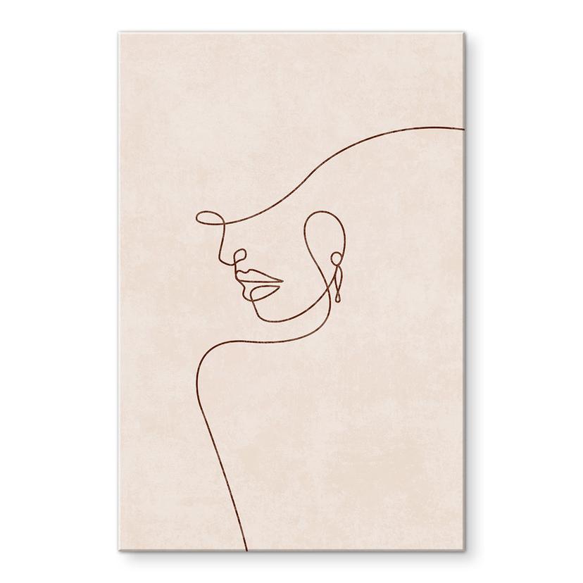 Akrylbillede Delikate konturer af en kvinde - Line Art - Tunaboylu
