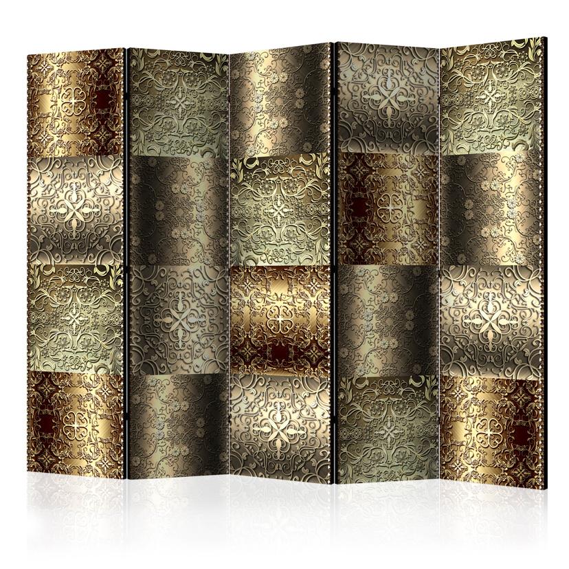 Schermo divisorio - Pannelli metallici, 3 pezzi