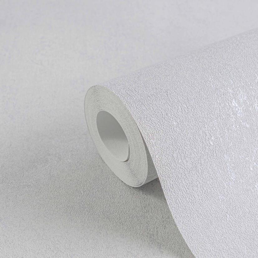 Papel pintado simple con relieve ornamental gris claro - Papel pintado no tejido con un sutil brillo