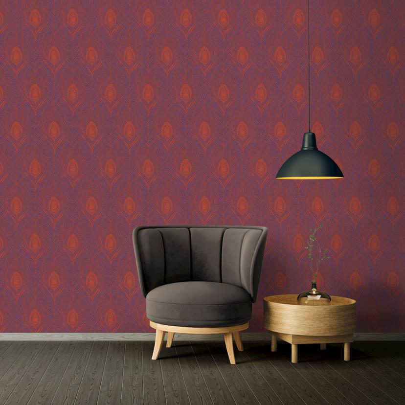 Architects Paper Papier Peint Design Absolutely Chic Graphique Rouge Violet Or