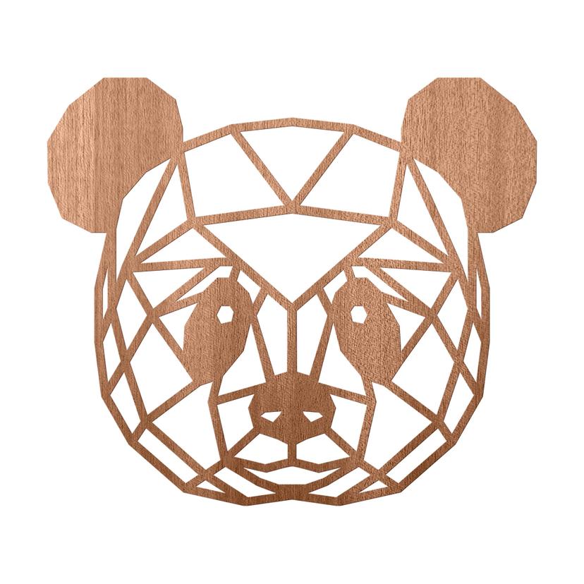 Decoro in legno origami Panda