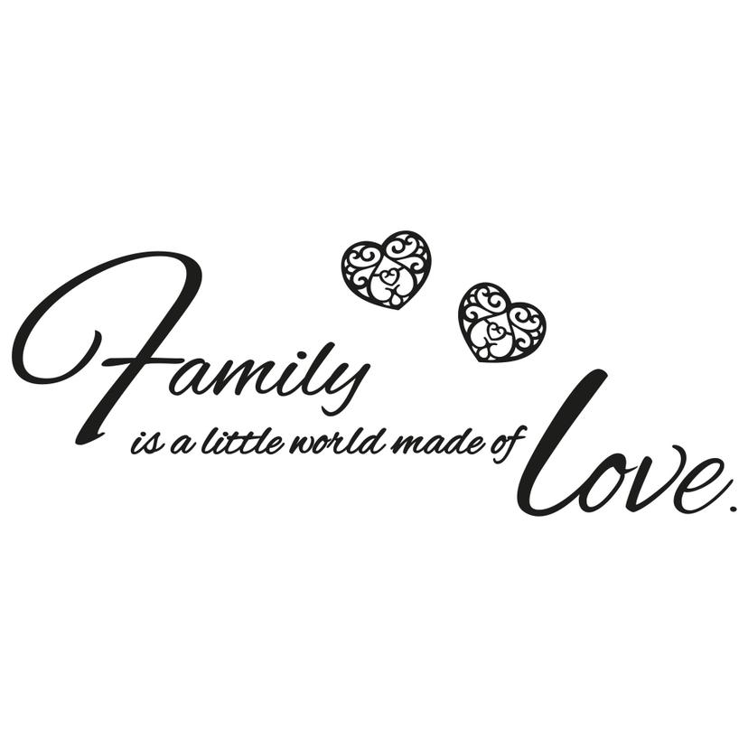 Wallsticker -  Family is a world…