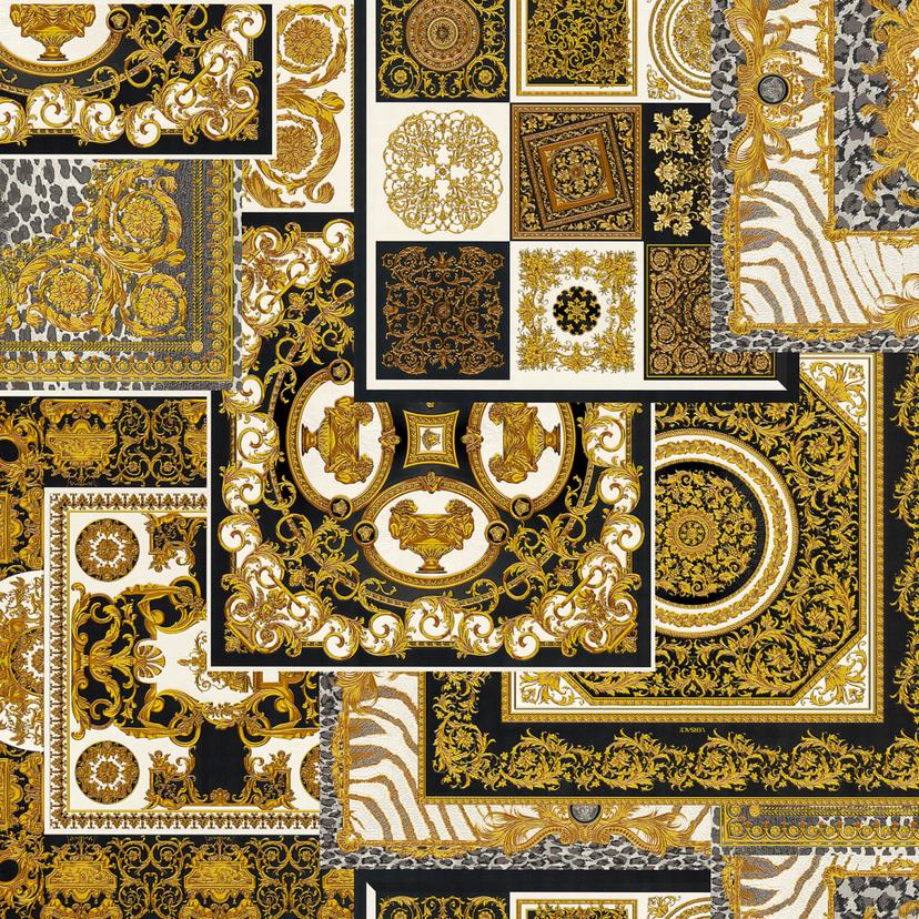 Versace carta da parati Decoupage nero