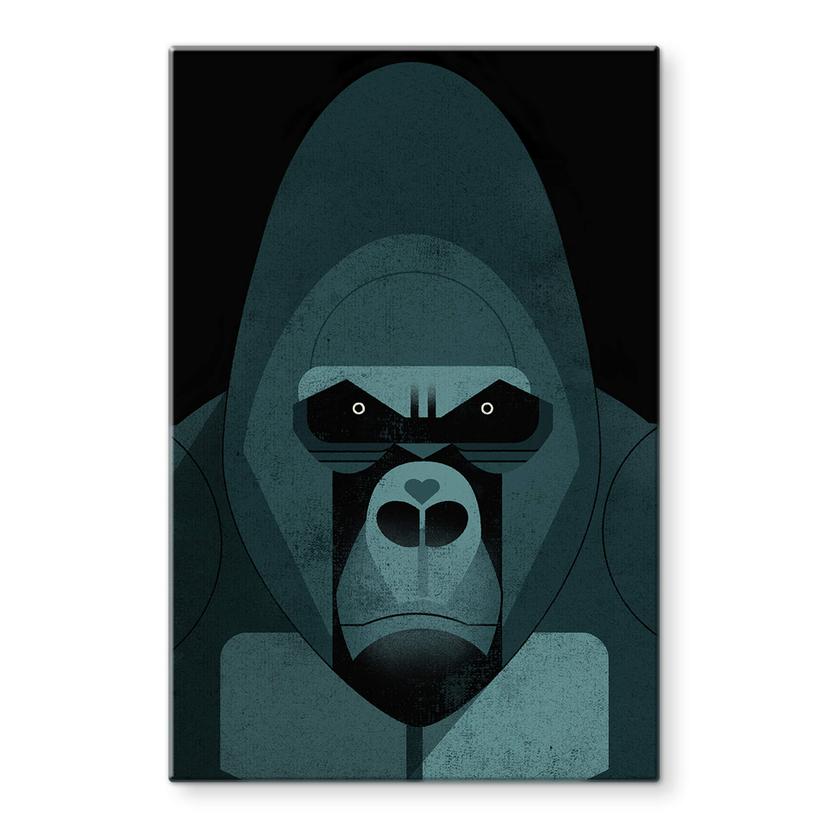 Glasbillede - Gorilla - Braun