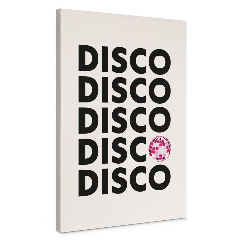 Leinwandbild Retro Disco Vibes Typografie - Kerr-Dineen