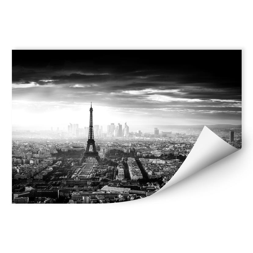 Zelfklevende Poster Foggy Paris
