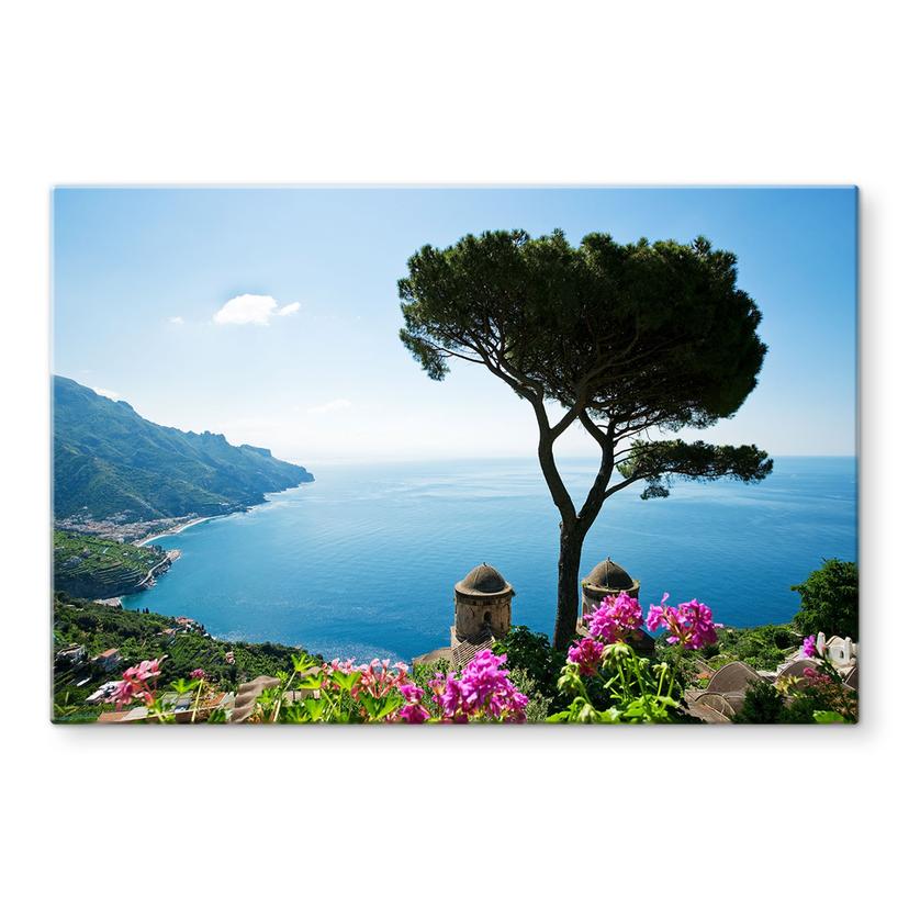Tableau en verre - Vue sur la côte amalfitaine