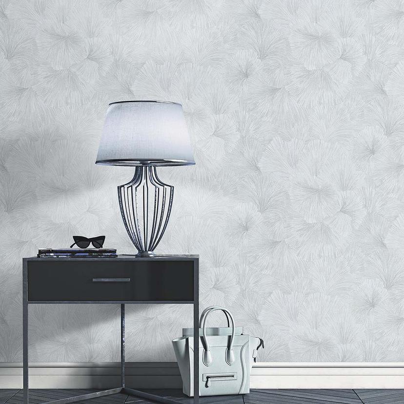 Bladtapet, mønstret tapet Fashion for Walls 4 af Guido Maria Kretschmer silver