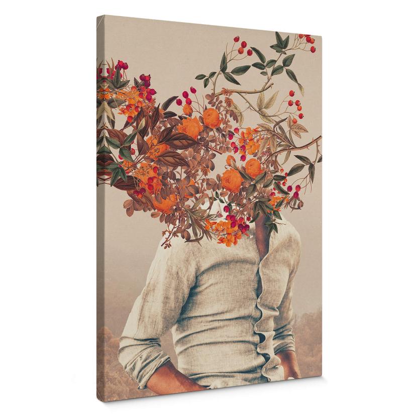 Lærredsprint - Moth - Flower Man