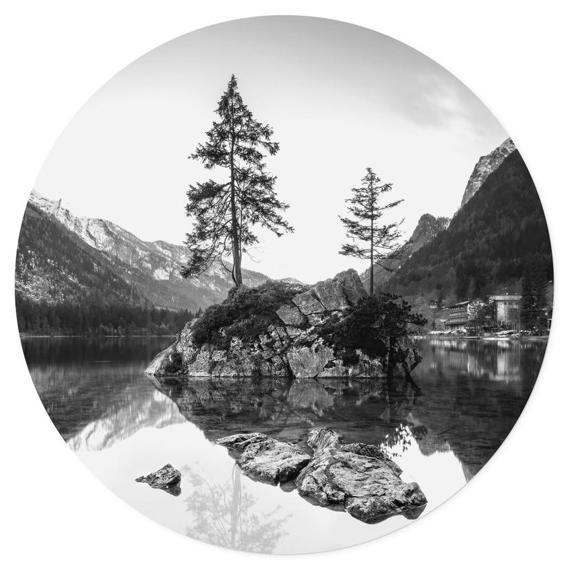 Adesivo murale Paesaggio pittoresco con lago cristallino - Hintersee - Rotondo