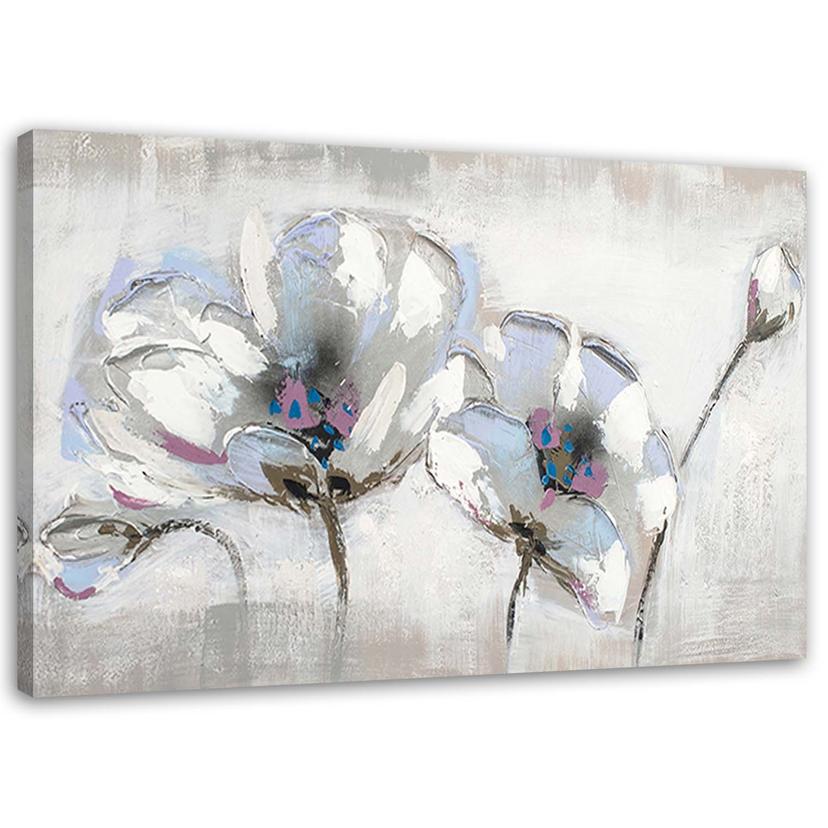 Canvasbillede, Blomster i hvid Shabby Chic
