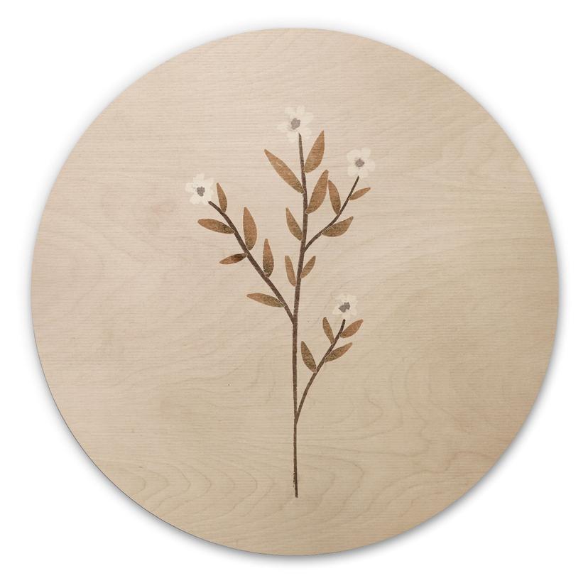 Billede af træ Blomster Illustration - Forget-me-not - Goed Blauw - Rund
