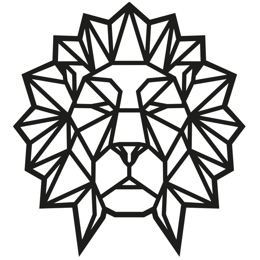 Adesivo origami - Leone