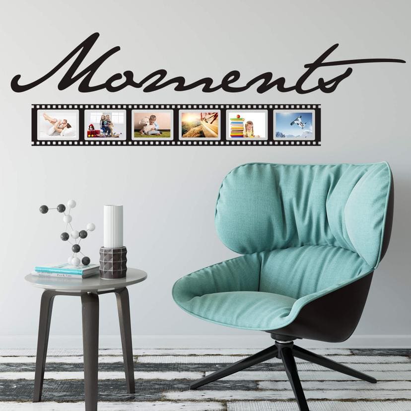 Sticker mural Moments avec emplacements pour photos
