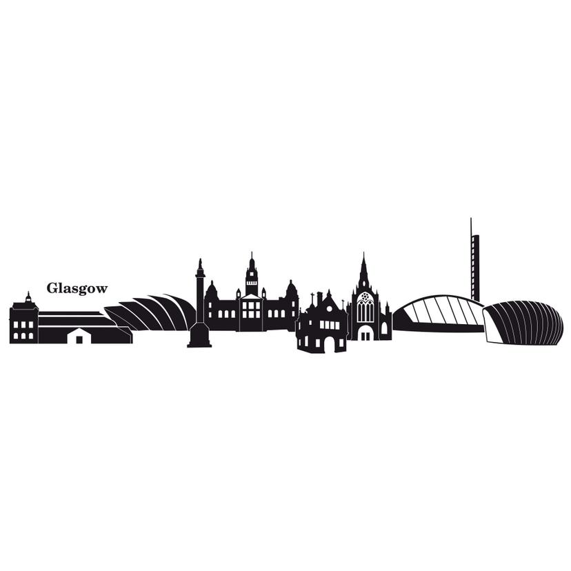 Adesivo murale - Profilo di Glasgow