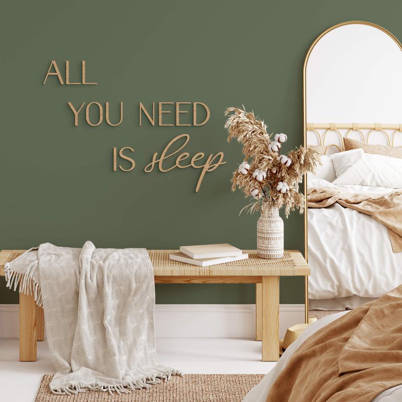 MDF-dekoration All you need is Sleep