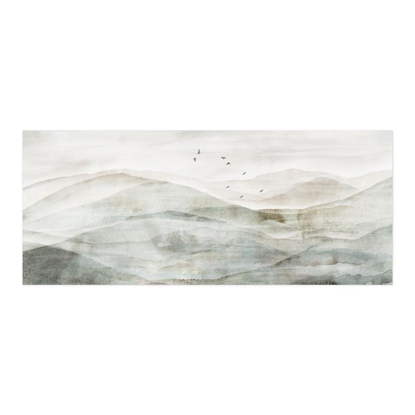 Zelfklevende Keukenachterwand Mistig berglandschap aquarel - Ms Tiff