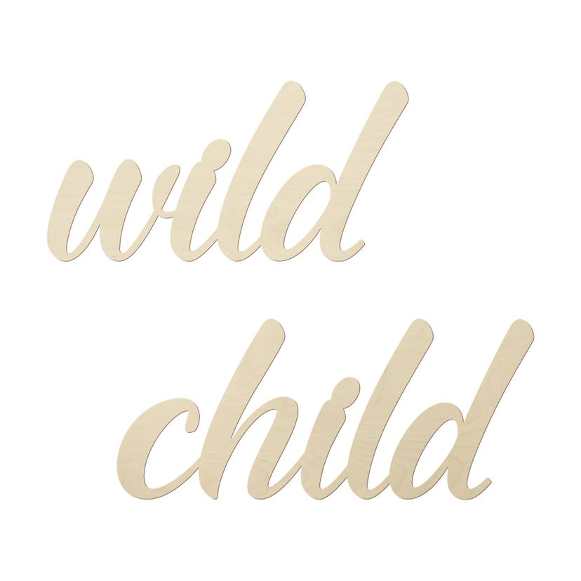 Decoro in legno Wild Child