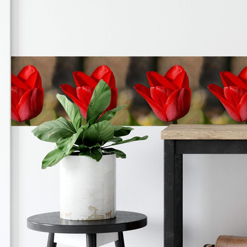 Adesivo murale - bordo decorativo tulipano