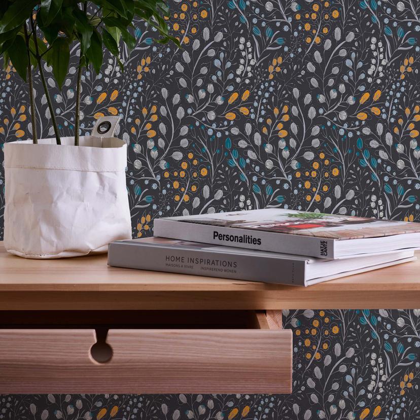 tapet sort gul - non-woven tapet A.S. Création