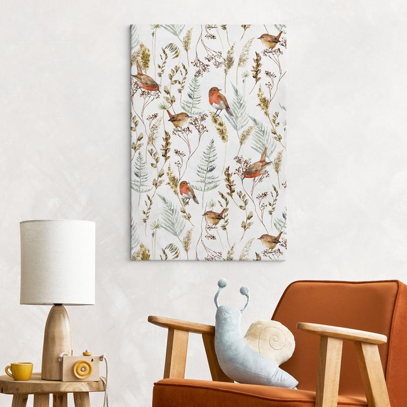Stampa su tela Passeri e pettirossi - UN Designs