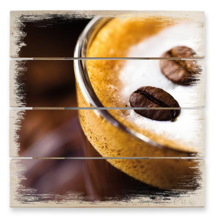 Stampa su legno - Caffè - composizione di stampe su legno (3 parti)
