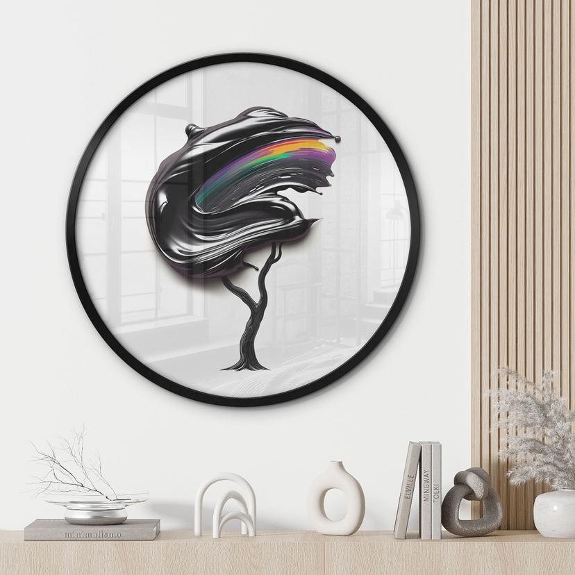 Poster con corona nera 3D - Mielu - Rotondo
