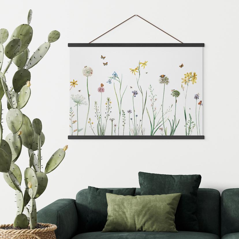 Affiche textile La prairie aux papillons - Sir Edward
