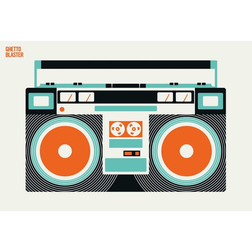 Livingwalls papier peint photo ARTist Ghetto Blaster