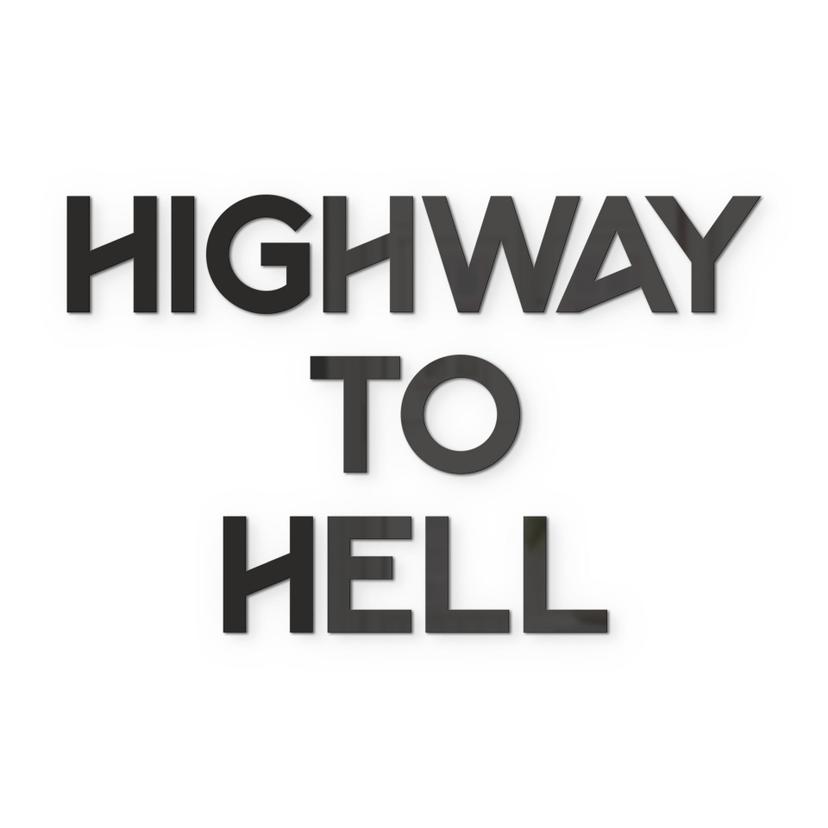 Akrylbokstäver Highway to Hell