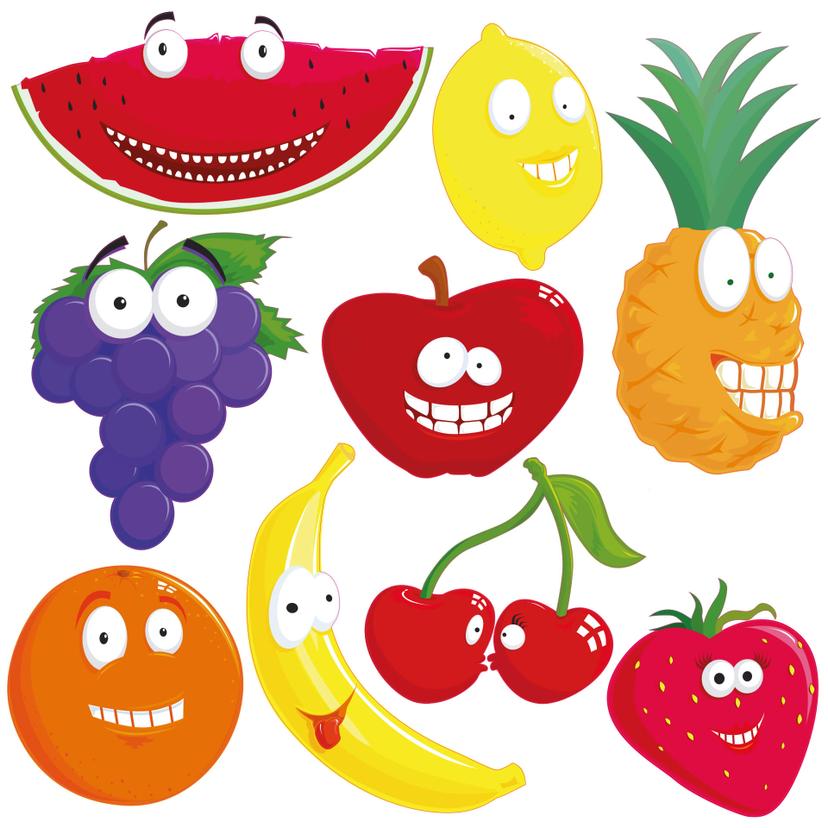 Sticker mural - Fruits Rigolos