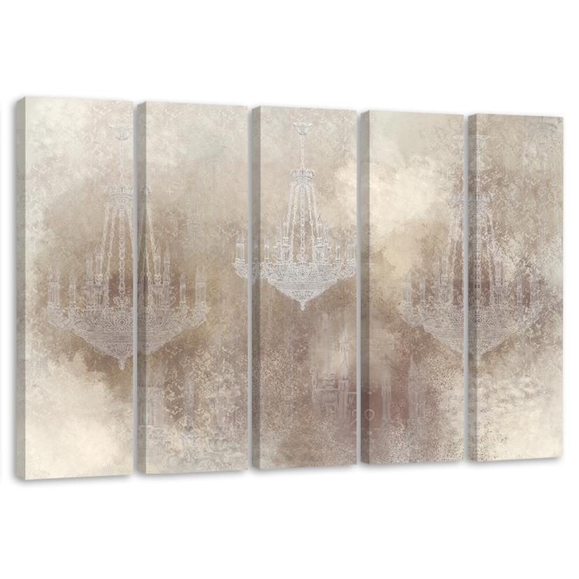 Canvas print 5 dele, lysekrone