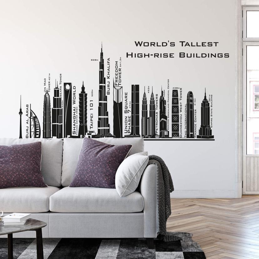 Sticker mural - Skyline Gratte-Ciels