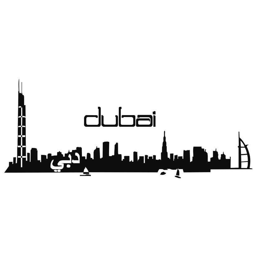 Adesivo murale - Profilo di Dubai