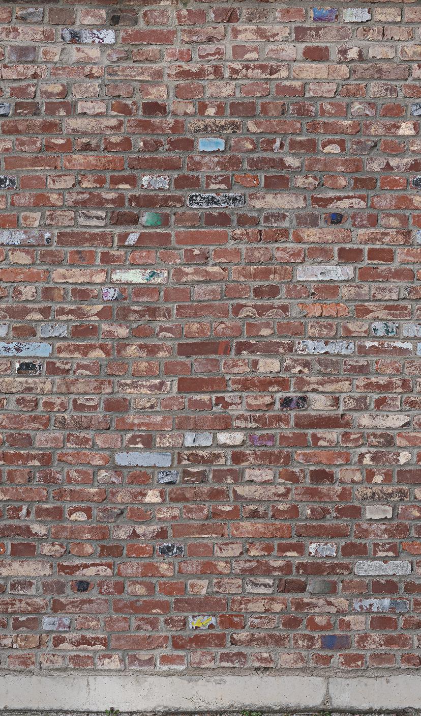 Carta da parati con pietra come aspetto usato rosso, effetto pietra 2,70 x 1,59 m