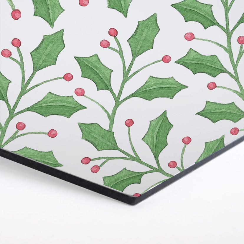 Hexagon - Alu-Dibond Mistletoe
