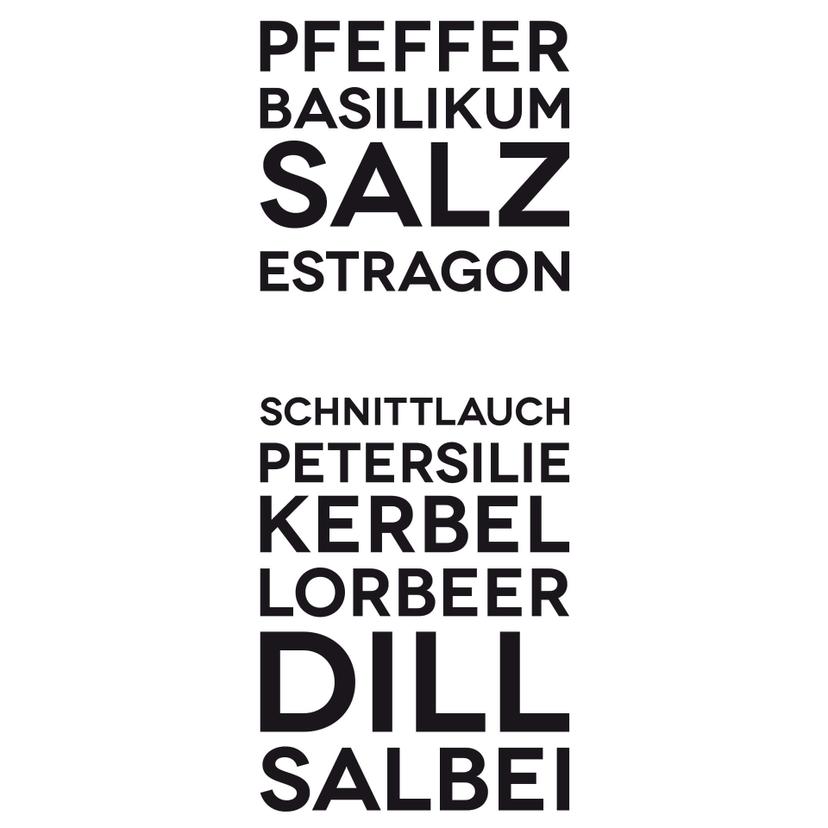 Wandtattoo Gewürze 3 (2-farbig)
