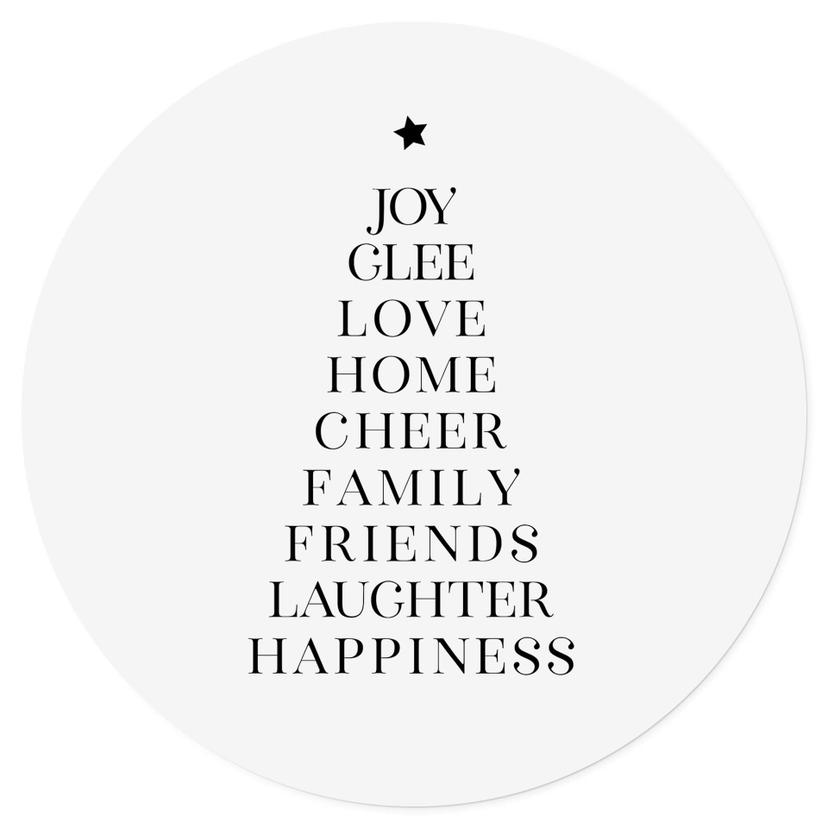 Adesivo murale Blursbyai - Christmas Tree Typography