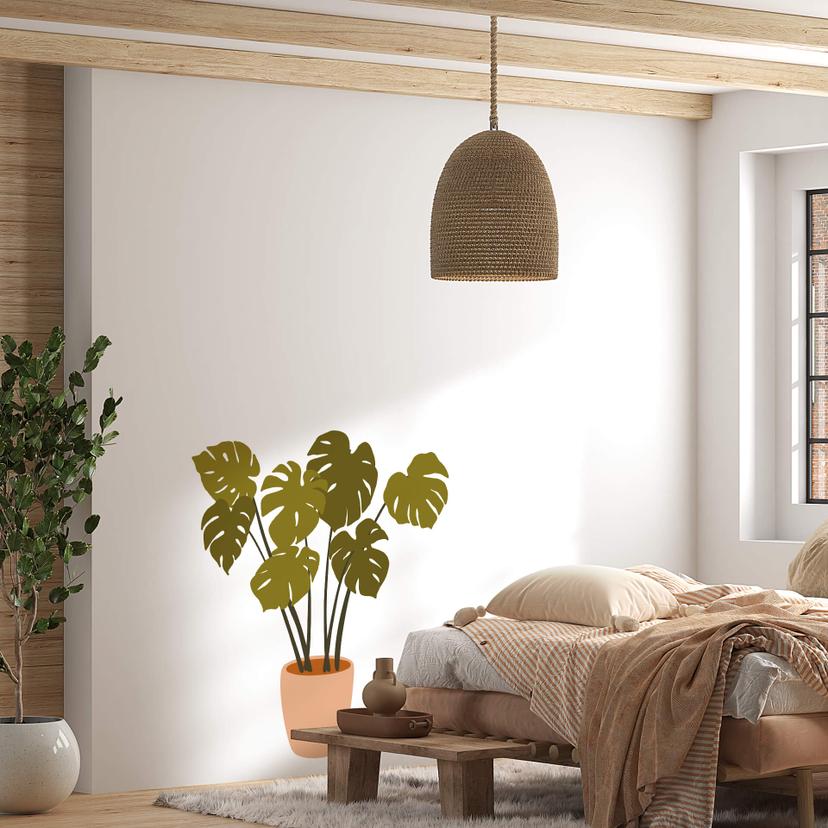 Sticker mural Plante monstrueuse dans un pot de fleurs