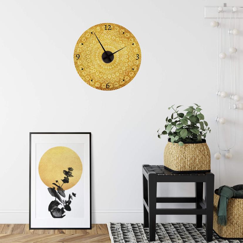 Adesivo murale + Orologio orientale