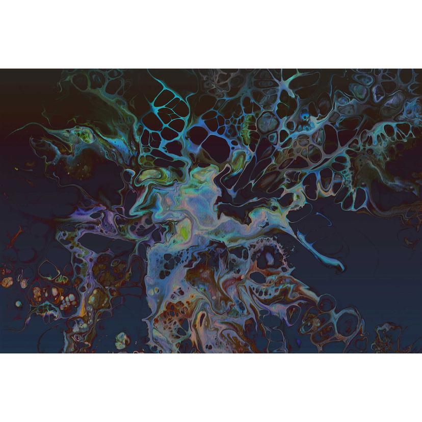 Livingwalls papier peint photo ARTist Abstract bleu, vert, noir