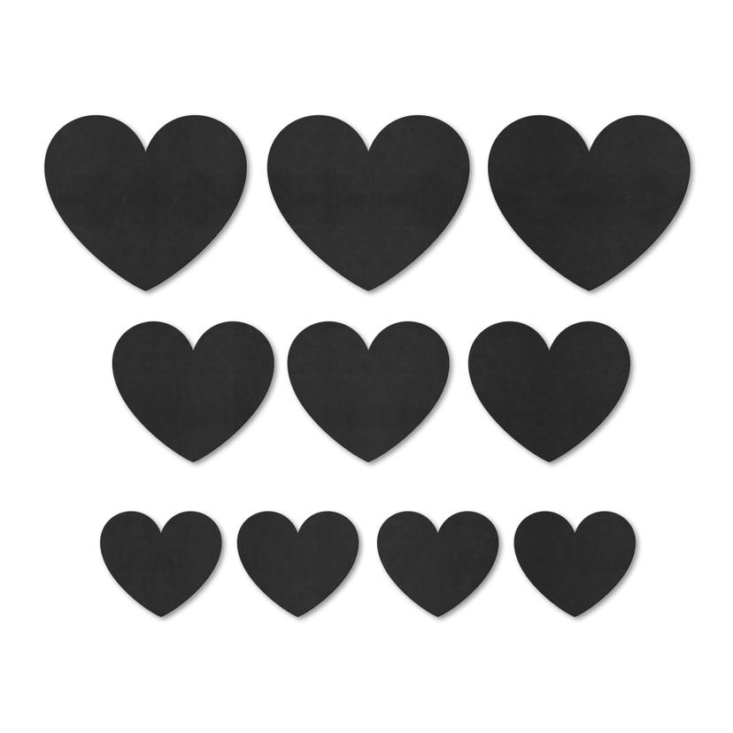Decori in MDF -  Cuori Set (10-pz.)