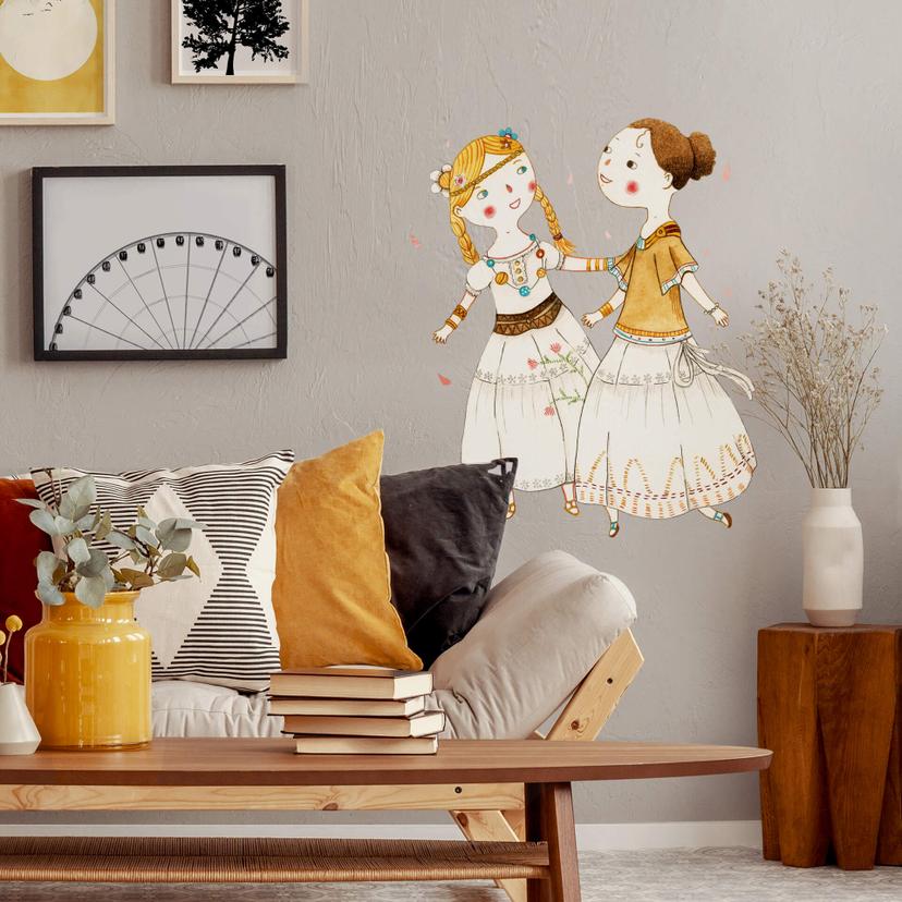 Sticker mural - Lose - Filles hippies